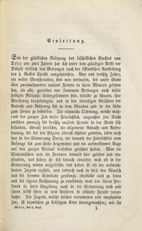 Geschichte des heil. Rockes in der Domkirche zu Trier