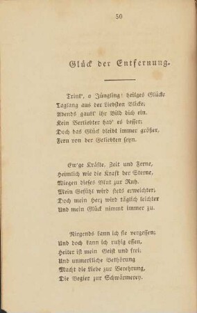 Glück der Entfernung.