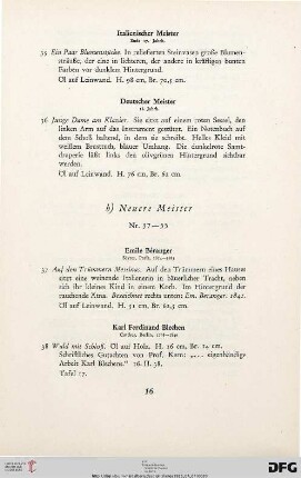 b) Neuere Meister (Nr. 37-55)