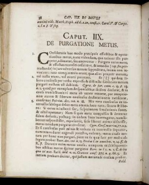 Caput IIX. De Purgatione Metus