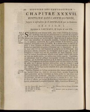 Chapitre XXXVII. Histoire des Carthaginois, Jusqu´à la destruction de Carthage par les Romains.