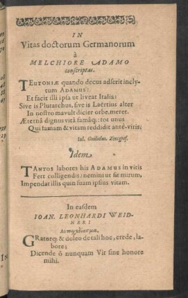 In Vitas doctorum Germanorum ...