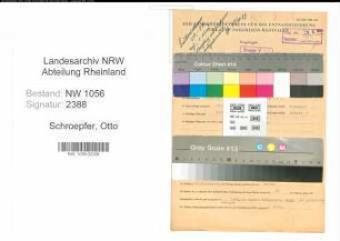 Entnazifizierung Otto Schroepfer , geb. 10.04.1905 (Angestellter)