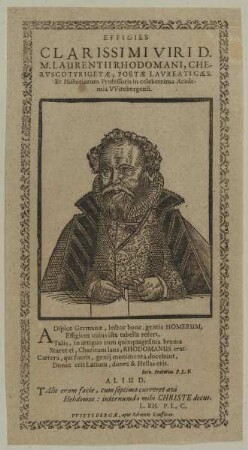 Bildnis des Laurentius Rhodoman