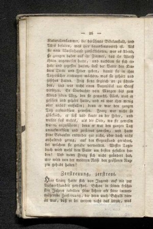 Zerstreuung, zerstreut.
