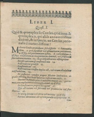 Liber I. Quaest. I.