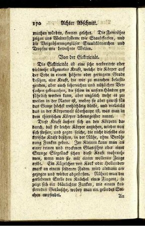 Von der Elektricität