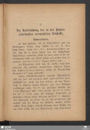 II. Die Untersuchung der in der Papier-Fabrikation verwendeten Rohstoffe