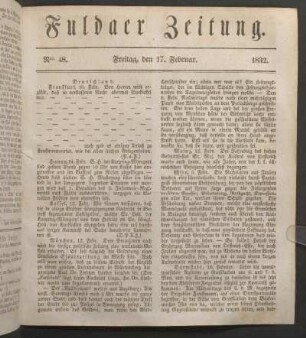 Freitag, den 17. Februar. 1832