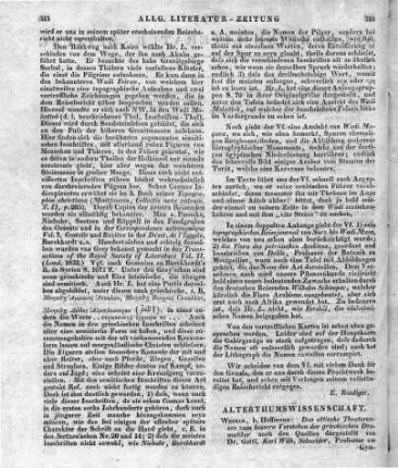Schneider, G. C. W.: Das Attische Theaterwesen, zum besseren Verstehen der griechischen Dramatiker nach den Quellen dargestellt. Weimar: Hoffmann 1835