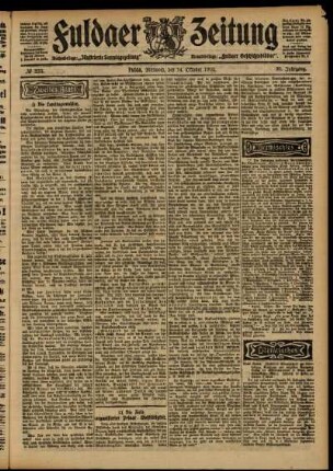 Zweite Ausgabe vom Mittwoch, den 14. Oktober 1903.