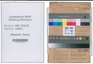 Entnazifizierung Georg Meissner , geb. 13.10.1907 (Saeger)