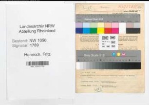 Entnazifizierung Fritz Harnisch , geb. 06.03.1888 (Kaufmann)