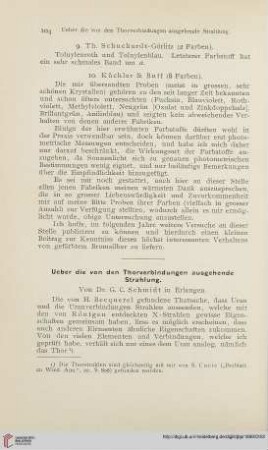13: Ueber die von den Thorverbindungen ausgehende Strahlung