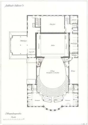 Fischer, Theodor; Heilbronn; Stadt-Theater - Grundriss 2. OG