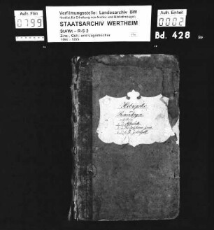 Hebregister von Remlingen, enthaltend die Hubgefälle, den Reicholzheimer Zins, das ständige Zehntgeld
