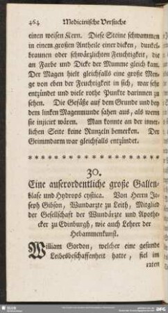 Eine auserordentlichte große Gallenblase und Hydrops cystica