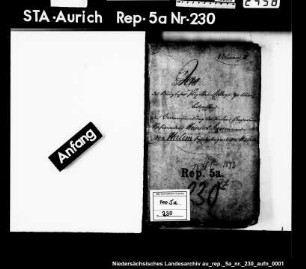 Vormundschaft über den Sohn August Ferdinand des Regierungsreferendars H.S. von Halem