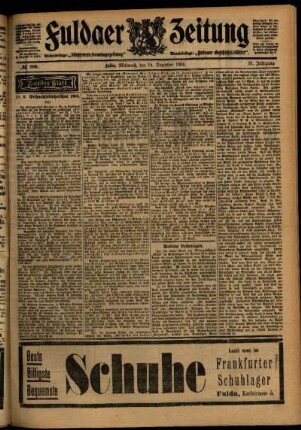 Zweite Ausgabe vom Mittwoch, den 14. Dezember 1904.