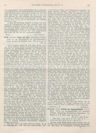 681-682 [Rezension] Weiß , Johannes, Paulus und Jesus