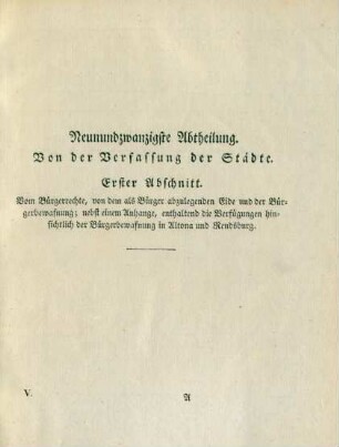 Neunundzwanzigste Abtheilung