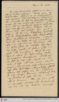 Korrespondenz Karl Immanuel Nitzsch / Carl Ullmann: Brief von Karl Immanuel Nitzsch an Carl Ullmann