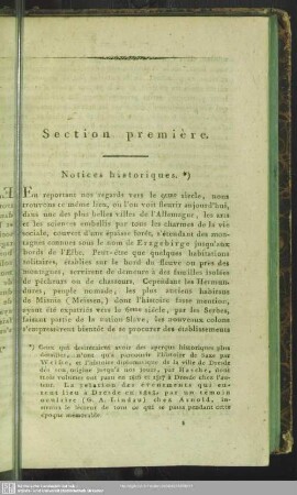 Section premiere