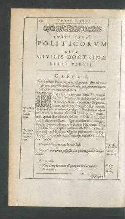 Iusti Lipsii Politicorum Sive Civilis Doctrinae Libri Tertii.