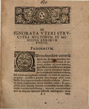 Dissertatio Inaugularis Medica De Ignorata Uteri Structura, Multorum In Medicina Errorum Fonte