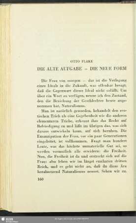 Die Alte Aufgabe - Die Neue Form