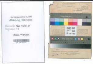 Entnazifizierung Wilhelm Maus , geb. 28.02.1896 (Verwaltungsangestellter)