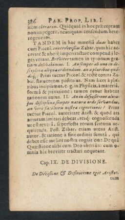 Cap. IX. De Divisione.