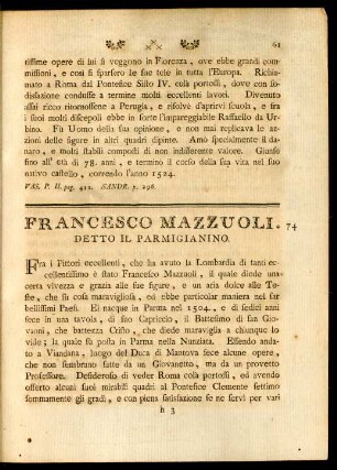 Francesco Mazzuoli. Detto Il Parmigianino