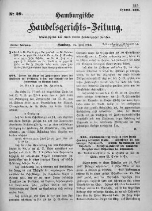 No. 29. 17. Juli 1869