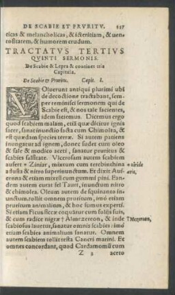 Tractatus Tertius Quinti Sermonis.