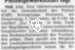 Polizeigewerkschaft tagt