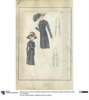 Zwei Kurzmäntel von Bernard et C.ie, Modelle Carlotta und Messidor