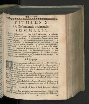 Titulus X. De testamentis ordinandis.