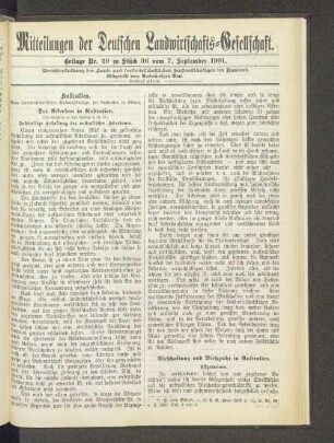 Beilage Nr. 29 zu Stück 36 vom 7. September 1901.