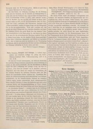 141 [Rezension] Platz, Hermann, Zeitgeist und Liturgie
