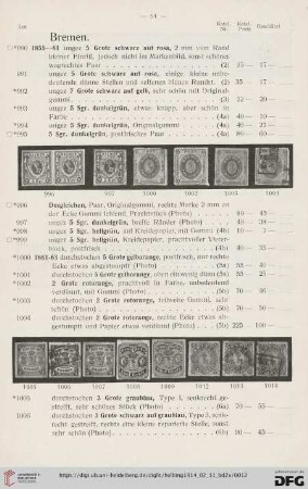 Bremen (Nr. 990-1033)