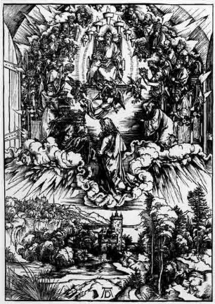 Johannes vor Gott und den vierundzwanzig Ältesten