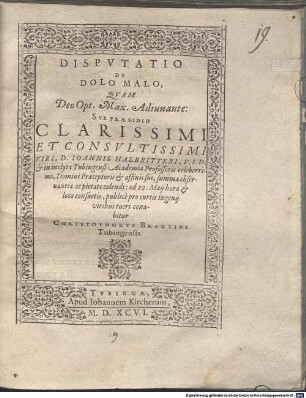 Disp. de dolo malo