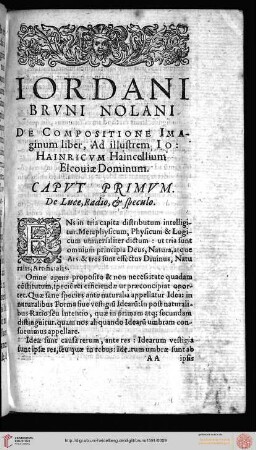 De Compositione Imaginum liber