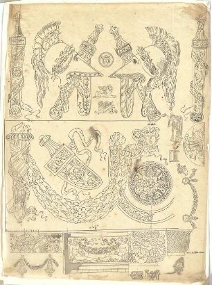 ohne Verfasserangabe; Albano Laziale (Italien); Villa Altieri - Bauschmuck