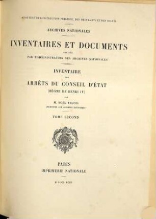 Inventaire des arrêts du Conseil d'État, 2