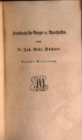 Grundriß der Chemie, 3. Lehrbuch der analytischen Chemie und Stöchiometrie