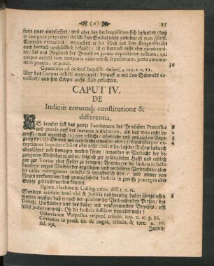Caput IV. De Indiciis eorumq; constitutione & differentia