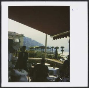 Wolfram Siebeck auf der Terrasse des Hotel Serbelloni in Bellagio am Comer See