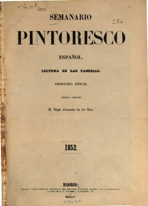 Semanario pintoresco español. 1852